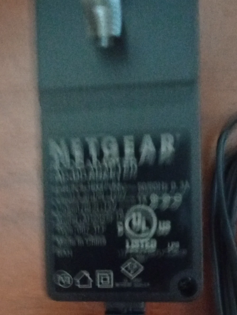 NETGEAR Black AC-DC Adapter with Attached Cable